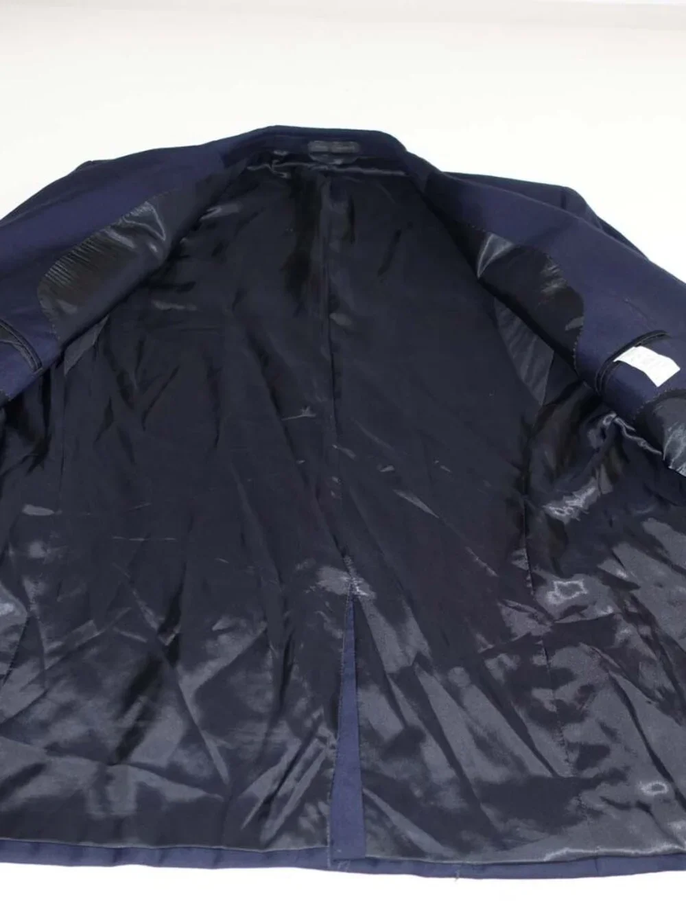 Lauren Ralph Lauren Men's Suit Jacket Size 44 Short Navy Blue 100% Wool Blazer